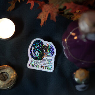 Sticker holographique - Juste un dernier Chat-Pitre